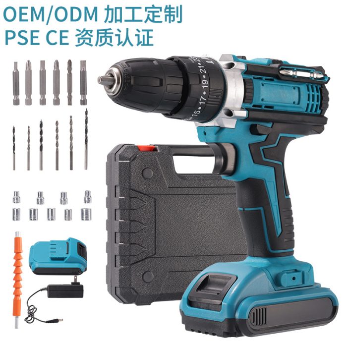 手电钻多功能21v锂电充电式冲击钻小型家用电动螺丝刀手枪钻工具 - 图片 3